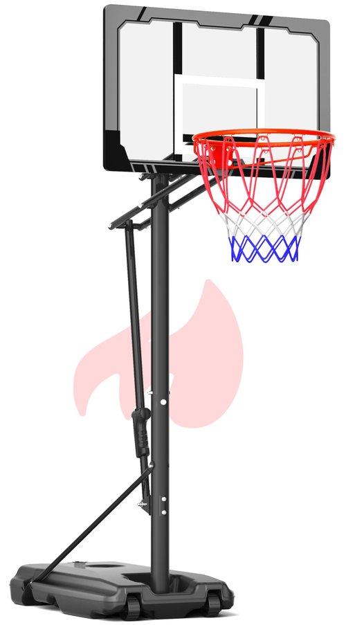 Mayfire Kids Basketball Hoop Adjustable 4.0-8.5ft, Portable Outdoor Goal System with 33 Inch Shatterproof Backboard, Perfect for Kids, Teens, Youth in Driveway, Backyard, Indoor Use