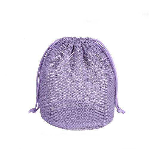 Women'S Mesh Shower Bag Hanging Drawstring Mini Backpack Suitable For Travel Swimming Sports Fitness Shopping