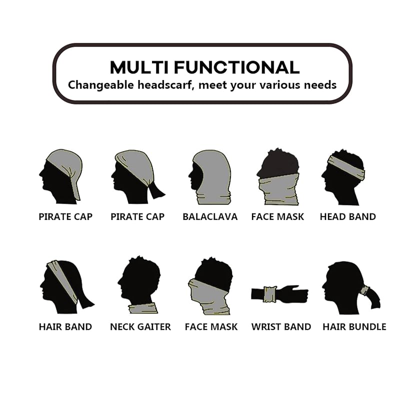 White Balaclava Neck Gaiter with Ear Loops UV Sun Protection - Outdoor Face Cover