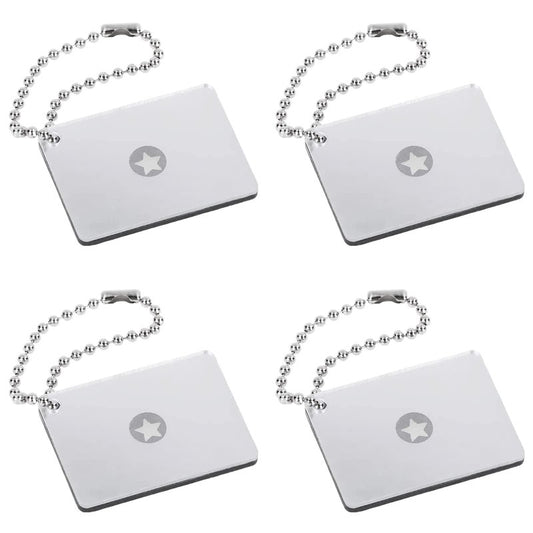 4 PCS Signal Mirror Survival, Camping Mirror Outdoor Multifunctional Signal Emergency Mirror Reflective Mirror Survival Help Signal Mirror Rescue Mirrors for Hiking Camping Backpacking Marine Signal