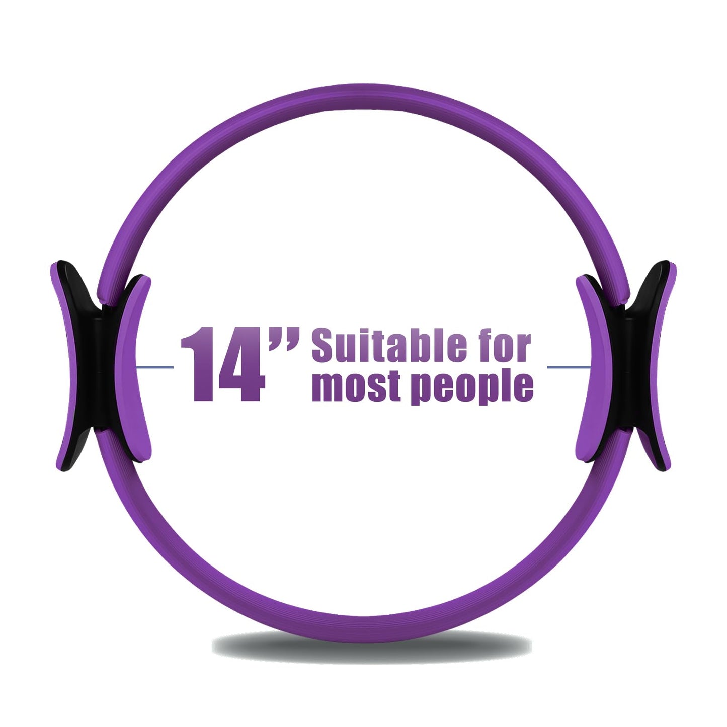 RitFit Pilates Ring Circle - 14 Inch Magic Fitness Circle for Toning Inner & Outer Thighs, Bonus Workout Guide Included (Purple)
