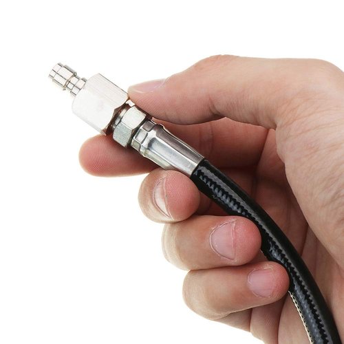 Gurlleu Universal DN2 Microbore Hose 4500 PSI PCP Paintball Fill Whip with Foster Quick-Detach Hose Assembly (24 inch Hose with Male to Female QD Disconnect)