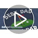 Father Golf Gift Set with Microfiber Waffle Towel, Ball Bag & Funny Socks - Navy Blue