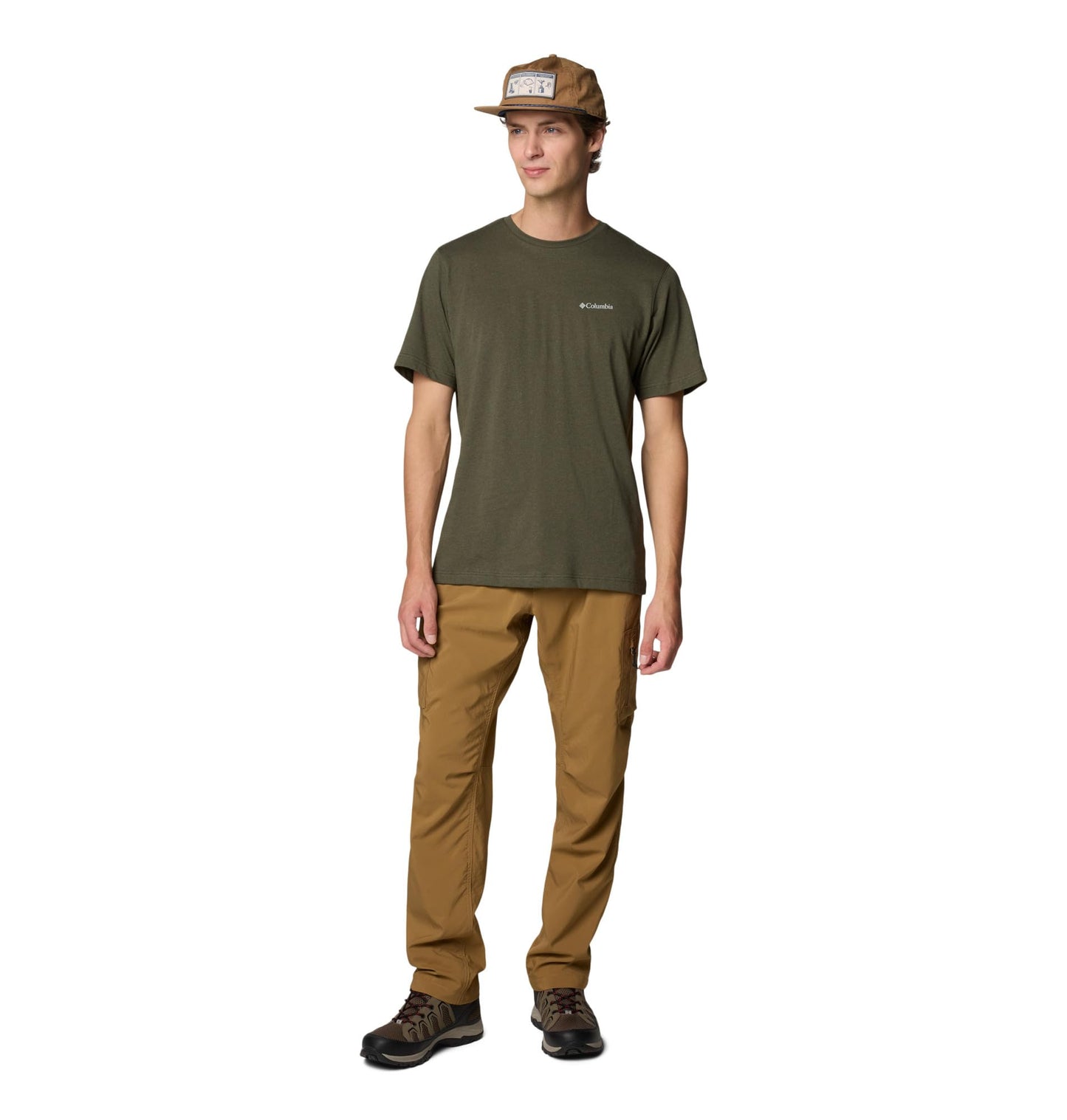 Columbia Mens Thistletown Hills Short Sleeve T-Shirt, Greenscape Heather, 1X