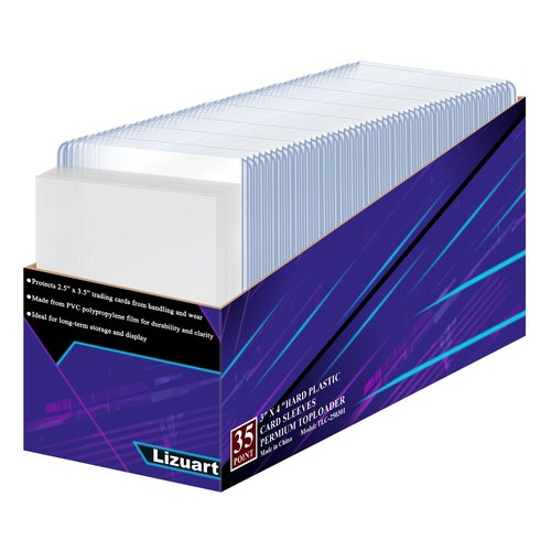 Top Loaders for Cards, 3"x4" Toploaders for Cards, 200 Pcs Card Sleeves Hard Plastic, Collectible Trading Card Ptotective Sleeves, Card Protectors Hard Plastic for Baseball, Football and Game Cards.