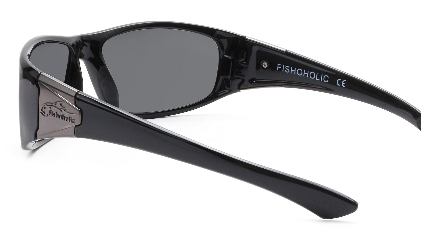 Fishoholic Polarized Fishing Sunglasses with Metal Logo UV400 Fishing Gift with Hard Case and Pouch