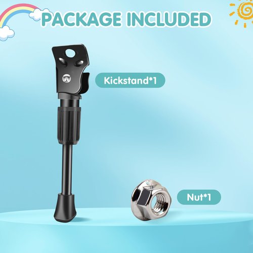 LEICHTEN Kids Bike Kickstand for 16 Inch Wheel Children's Bicycle Single-Side Kick Stand Rear Mount Bikes Support Racks for Girls and Boys Bike