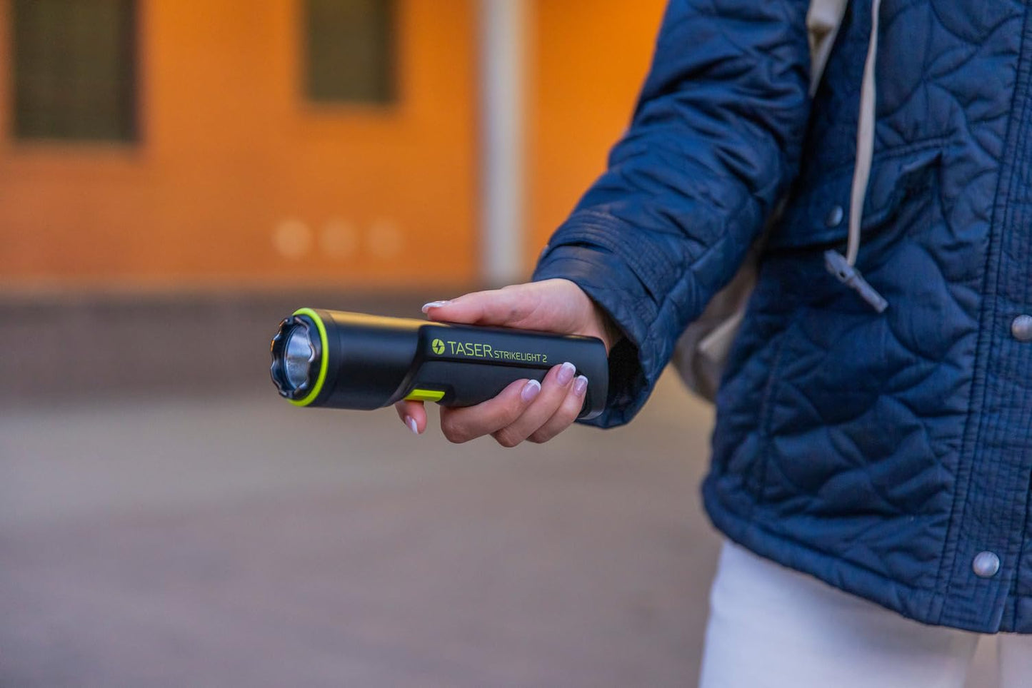 TASER StrikeLight 2 Rechargeable Self-Defense Flashlight with Painful 10 µC Stun Charge | Portable, Lightweight Protection for Running, Jogging, Pet Walking, Camping, Hiking, and Outdoors (Black)