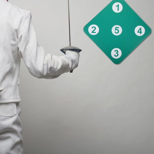 BESPORTBLE Fencing Targets Fencing Training Equipment Fencing for Foil and Epee with Five, Self-Training Auxiliary, Home Fencing Equipment for Fencer Dark Green