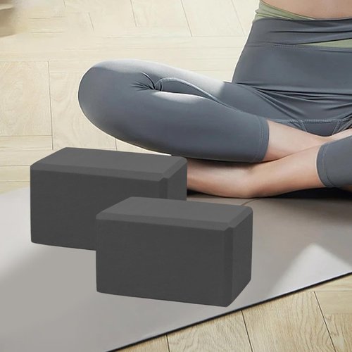 Set of 2 Foam Yoga Blocks, Non-Slip Exercise Tools for Beginners and Advanced Practitioners in Yoga and Fitness