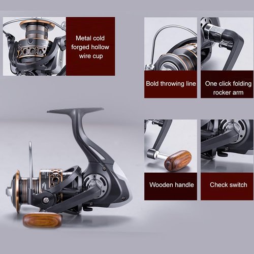 All-Metal Spinning Fishing Reel BK5000 - Saltwater Long Cast Reel with Corrosion-Resistant Gear System