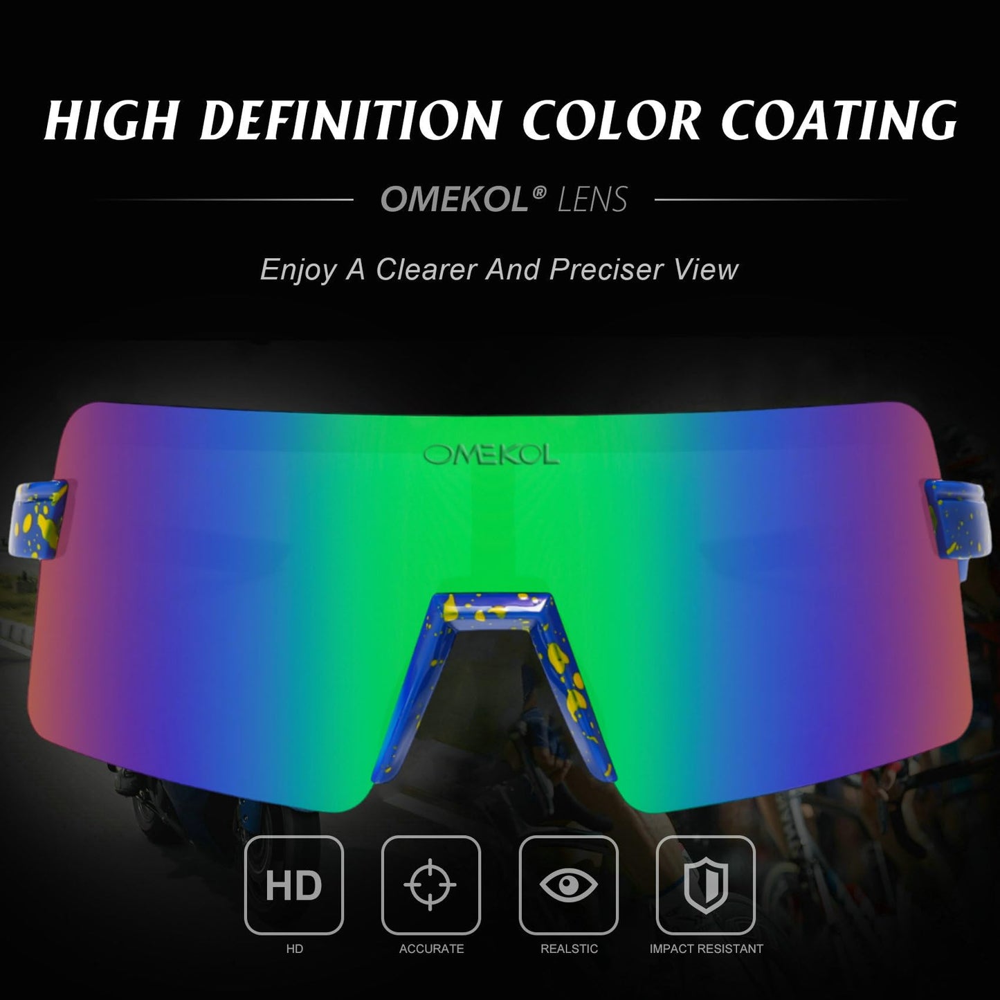 OMEKOL Age 8-18 Youth Polarized Baseball Sunglasses Boys Girls Sports Sun Glasses UV400 Goggles Head Width Less Than 5 Inch- AP8-S