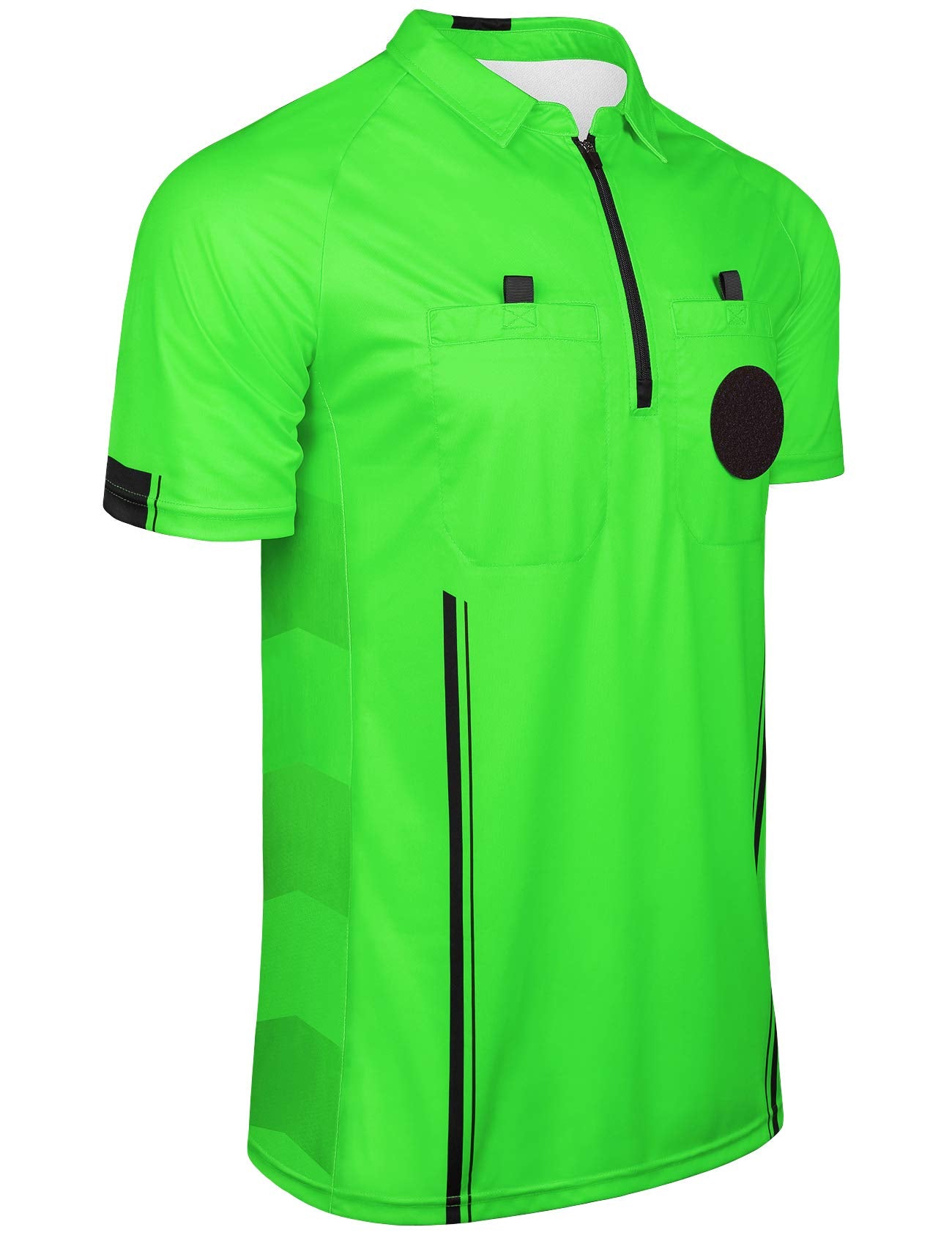 FitsT4 Sports Pro Soccer Referee Jersey Short Sleeve Ref Shirts Green Small