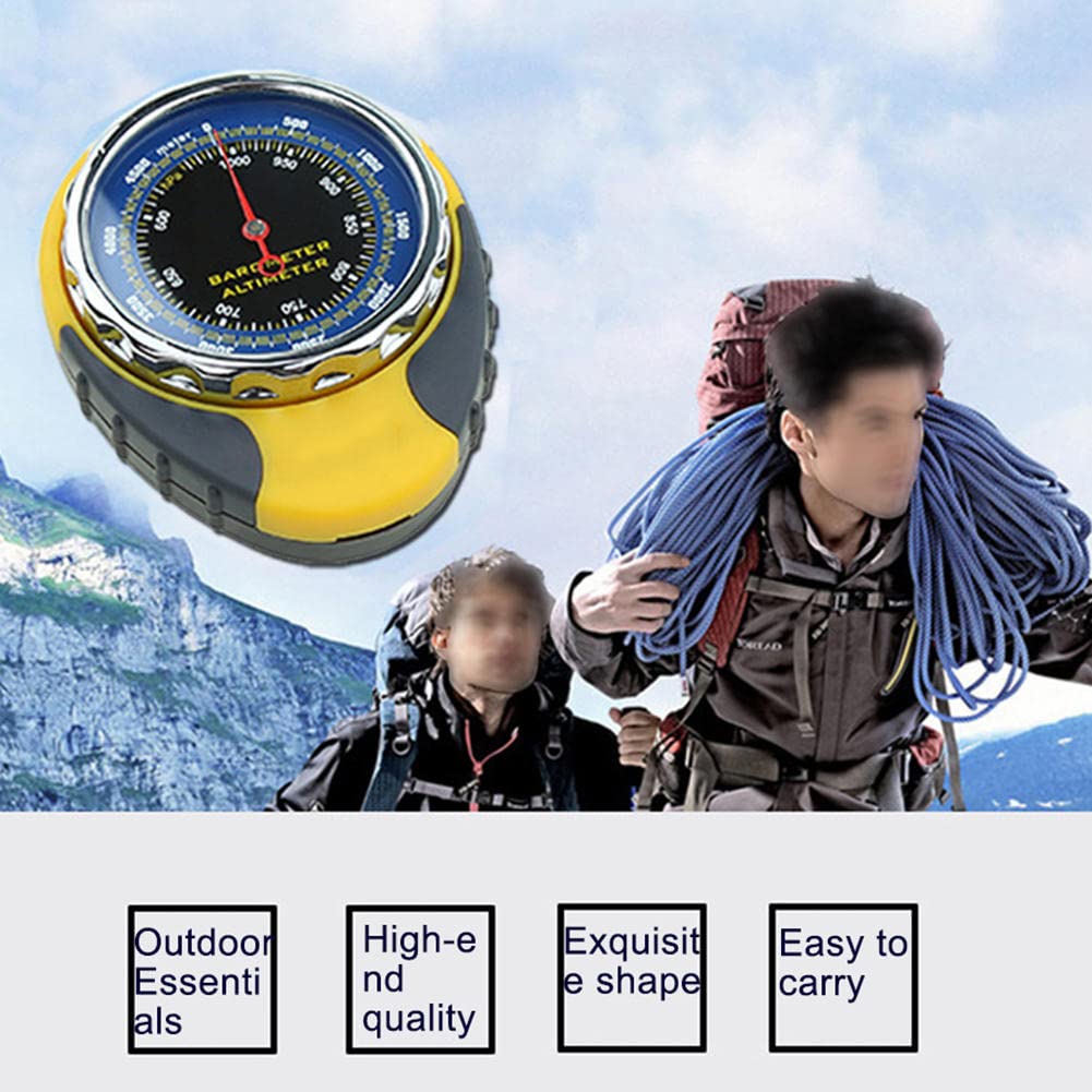 JINYISI Altimeter, Altimeter for Hiking, Four-in-one Multi-Function Barometer, Outdoor Mountaineering Compass Thermometer, Sports Multi-Function high Precision
