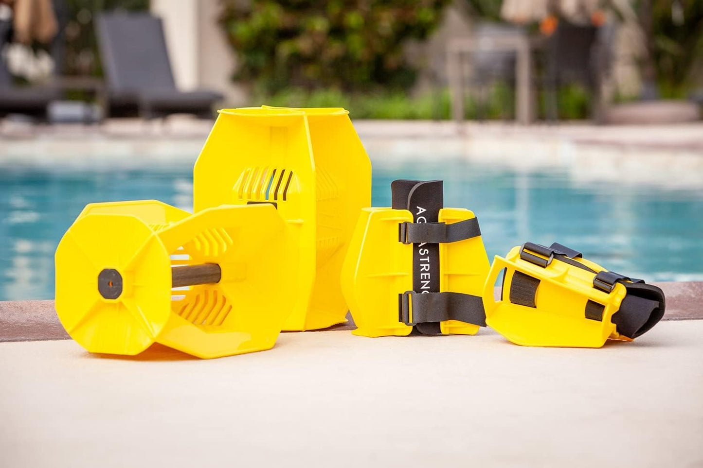 Hydro-Tone Total Body Pool Weights for Water Exercise | Isokinetic Functional Water Weights | Build Muscle - Easy on Joints | Aquatic Pool Weight | Quick Start Guide