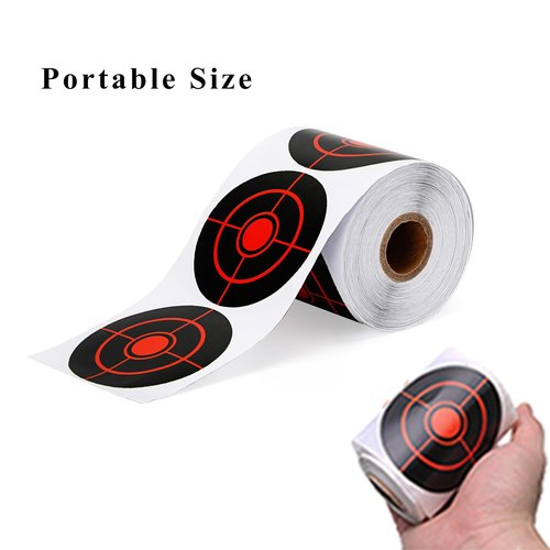 GearOZ Splatter Target Stickers, 3 Inch Reactive Paper Targets, 250 Pcs Adhesive Shooting Targets with Fluorescent Yellow Impact for BB Gun, Pellet Gun, Airsoft, Rifle Shooting Practice