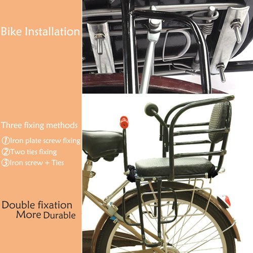 Bwcece Rear Kid's Bike Seat,Back Mount Child Bike Seat Attachment for Adult Bike,Outdoor Bike Seat for Children,Toddlers,and Kids (Up to 110lb)