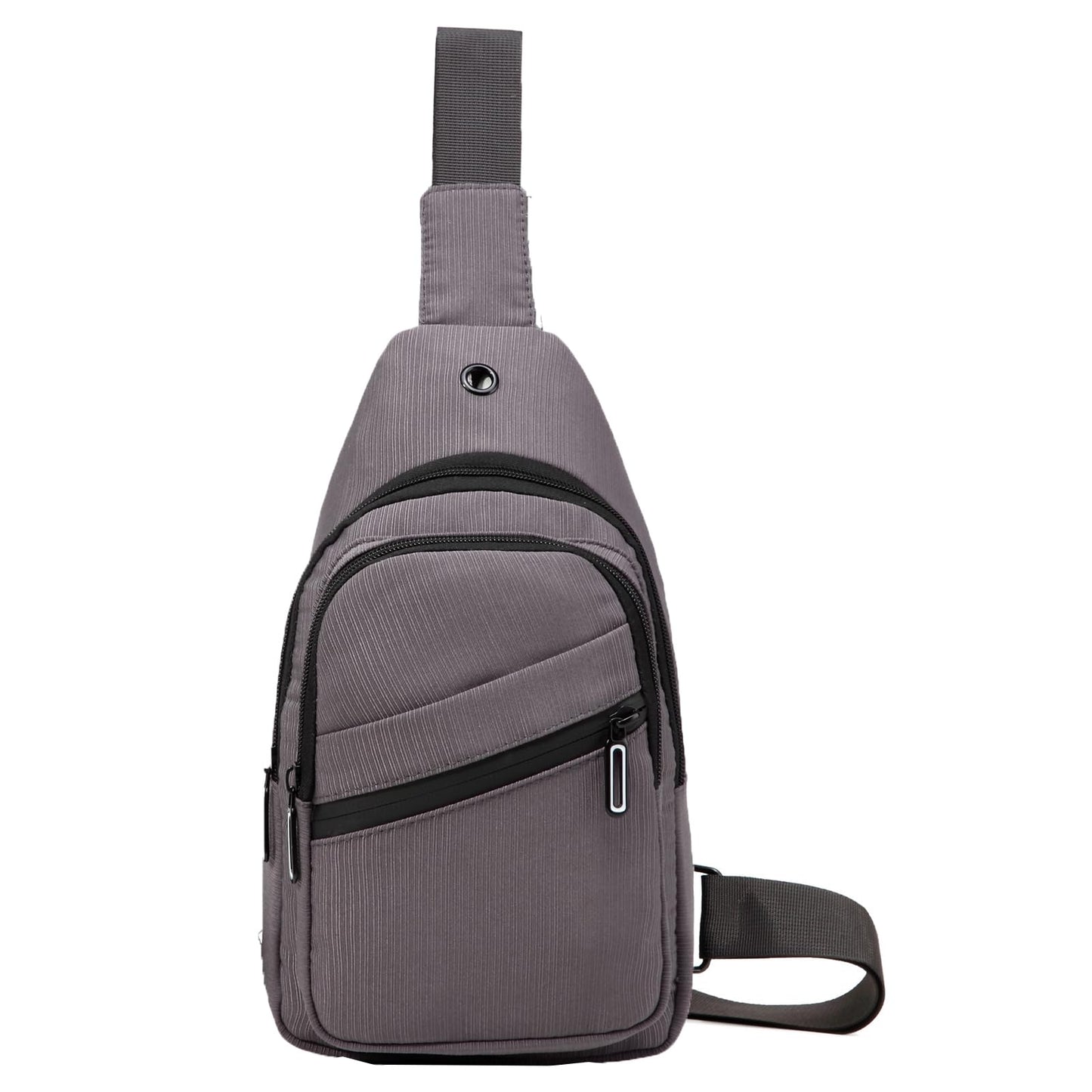 AOSTIHOT Crossbody Small Sling Backpack Sling Bag for Women, Chest Bag Daypack Crossbody for Travel Sport Running Hiking Grey