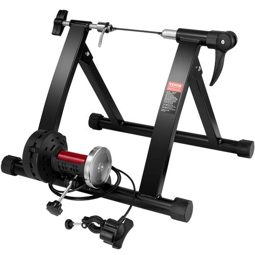 VEVOR Bike Trainer Stand, 26-29 in Wheel, 6-Level Adjustable Bike Trainer with Carbon Steel & Fluid Elastic Roller, Professional Bicycle Trainer with Resistance Adjuster, Fit for Indoor & Outdoor