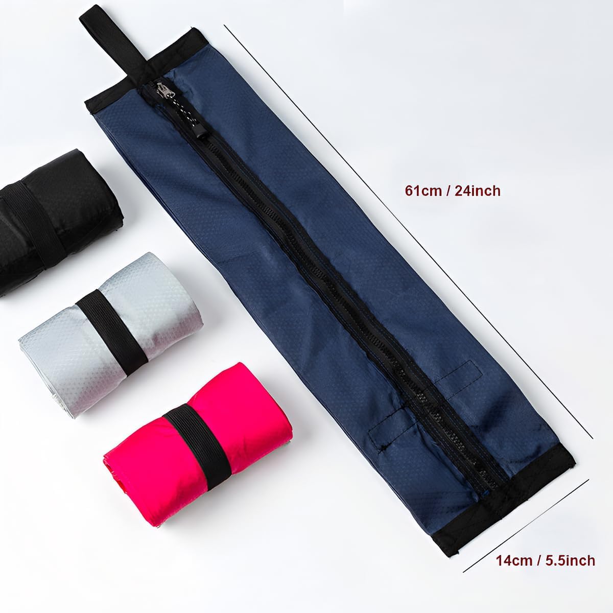 1PC Sports Drawstring Backpack - Swim Gym Bag - Extendable Foldable, Grey