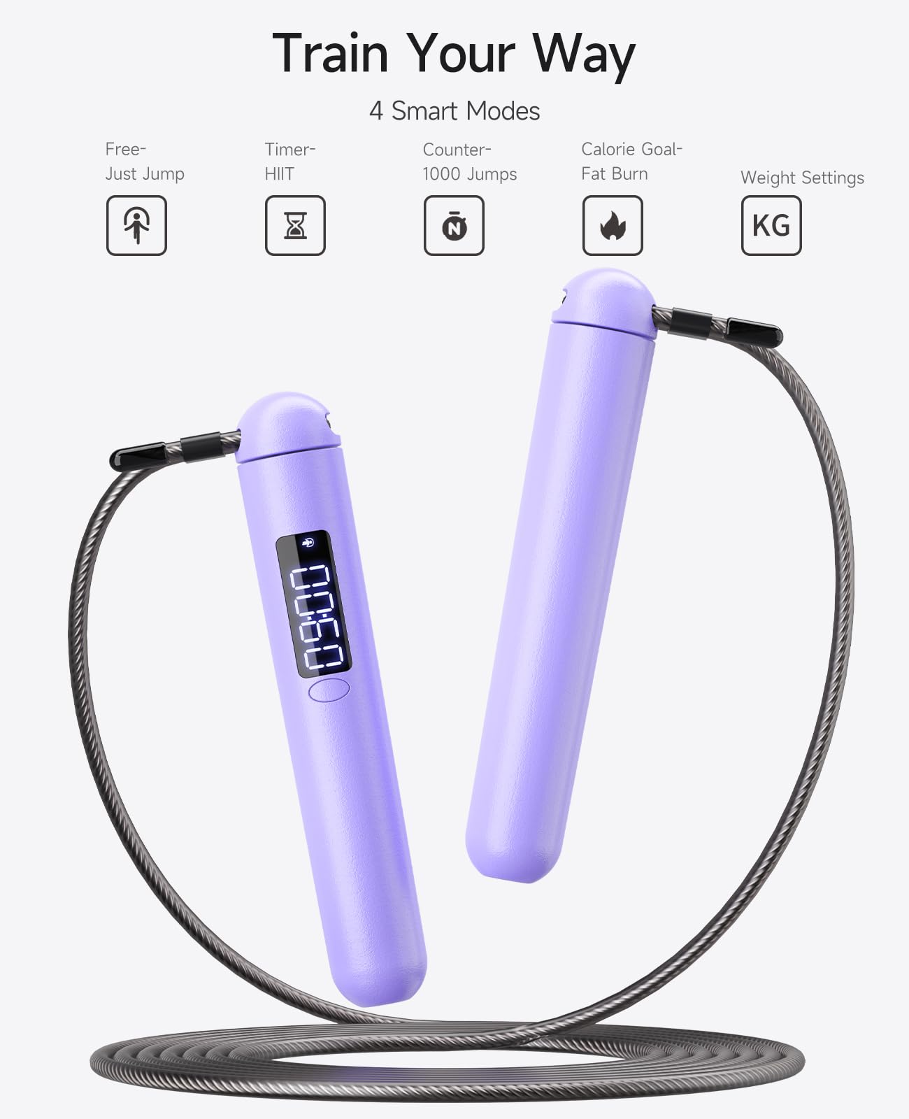 ACHDOFITS Jump Rope with Smart Counter for Adults