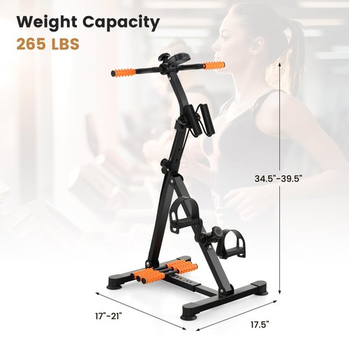 Toolsempire Pedal Exerciser Bike for Seniors, Hand Arm Leg Knee Physical Therapy Exercise Bike with Monitor, Indoor Adjustable Fitness Equipment for Rehabilitation Recovery