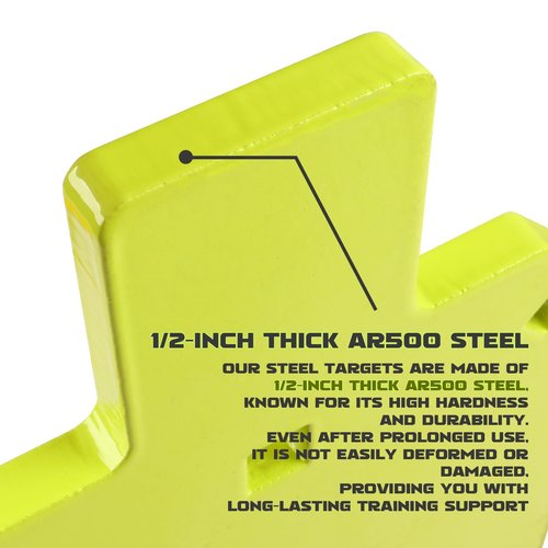 Highwild AR500 Steel Target for Shooting IDPA/IPSC Torso Silhouette Metal Target - 7" x 12" x 1/2"