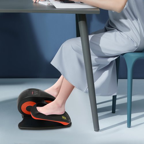 Under Desk Elliptical Machine,Electric Ellipse Leg Exerciser with Remote Control and LCD Screen,Manual Mode and Auto Mode Adjustable Speeds,MultipleFunctions Seated Pedal Exerciser for Homes,Gyms,Etc