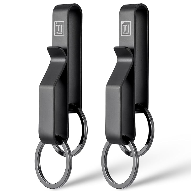 Titanium Belt Key Holder Clip for Duty Belts – 2 Pack