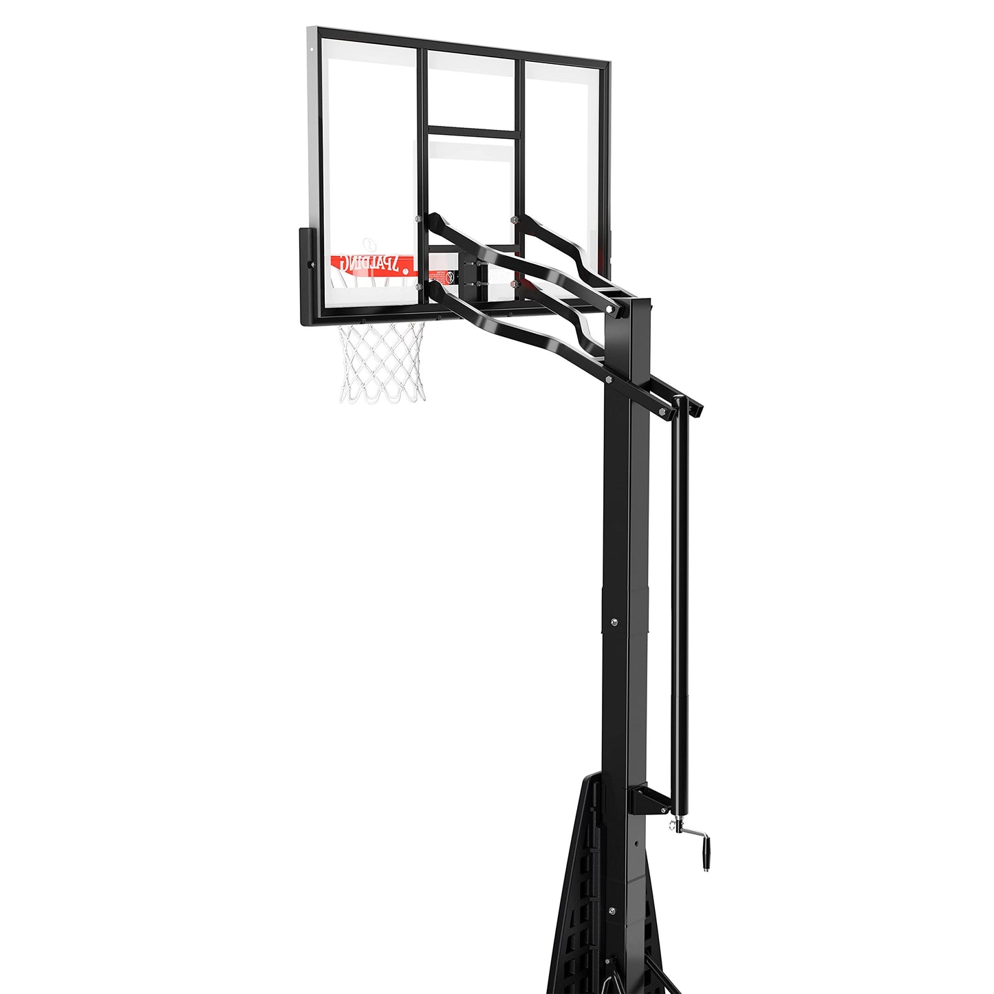 Spalding The Ultimate Hybrid, 54" Glass, Alum Trim, 3 Piece 4" Pole, Screw Jack Lift, Arena Slam Rim, Board Pad- Hybrid