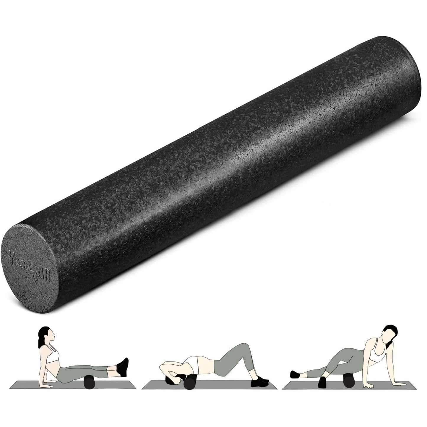 Yes4All Foam Roller, EPP High-Density Material, High Firmness Level, Back Roller for Athlete & Professional, Suitable for Full Body Massage, Yoga & Pilates, Lime, 36 Inch