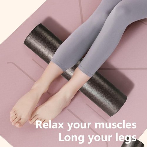 Zaviftie High Density Round Foams Rollers Exercise Foams Rollers for Pilates & Stretching Fitness Full Body Athletic Massage Tool (60cm)