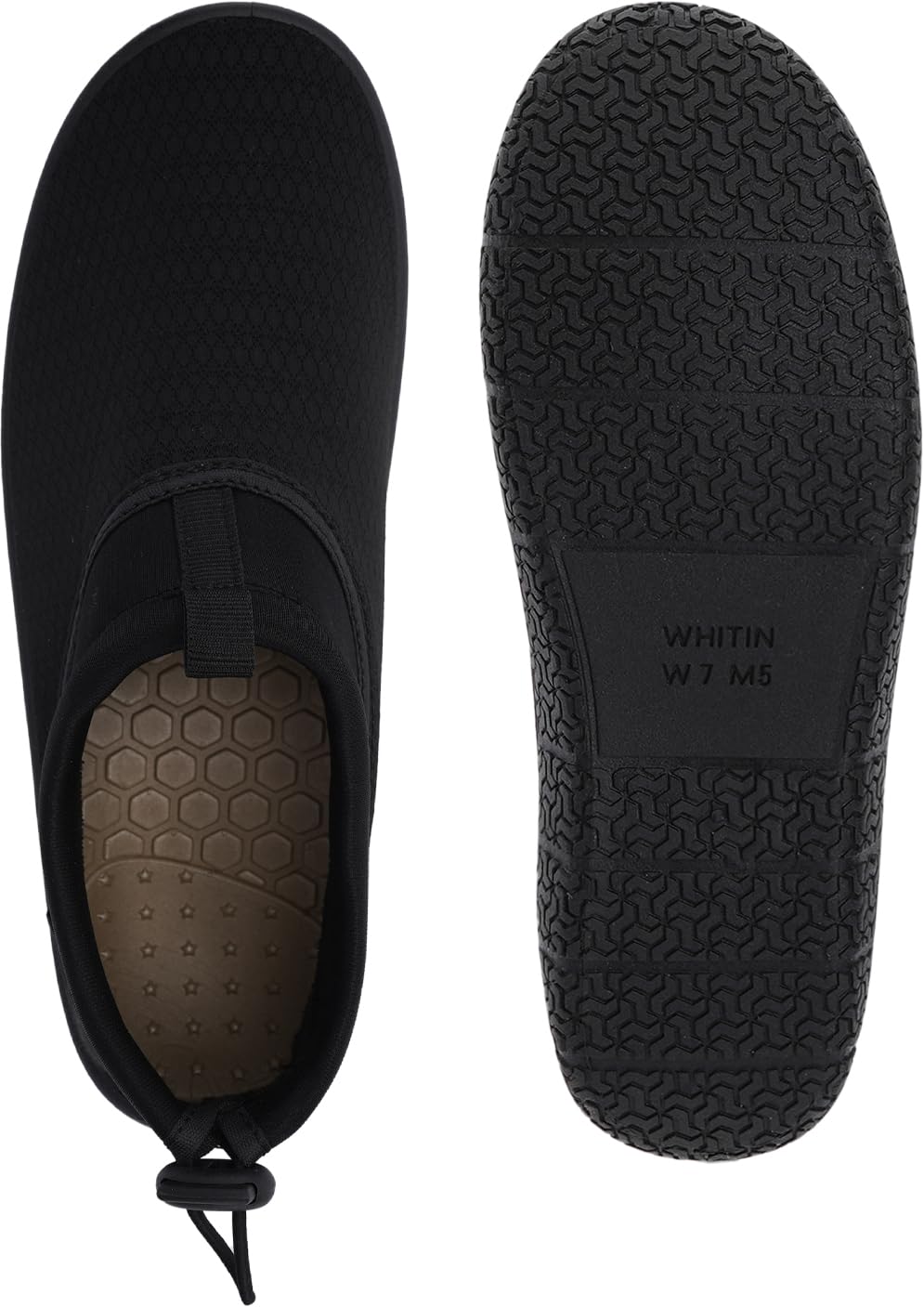 WHITIN Water Shoes for Men Women Quick Dry Aqua Minimalist Barefoot Socks Male Comfy Beach Swim Pool Lake Yoga Sport Kayak Sand Sneaker All Black