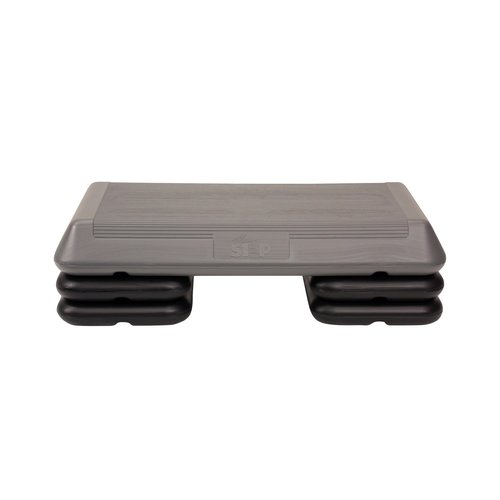 The Step (Made in USA) Original Aerobic Platform – Circuit Size Grey Aerobic Platform and Original Black Risers