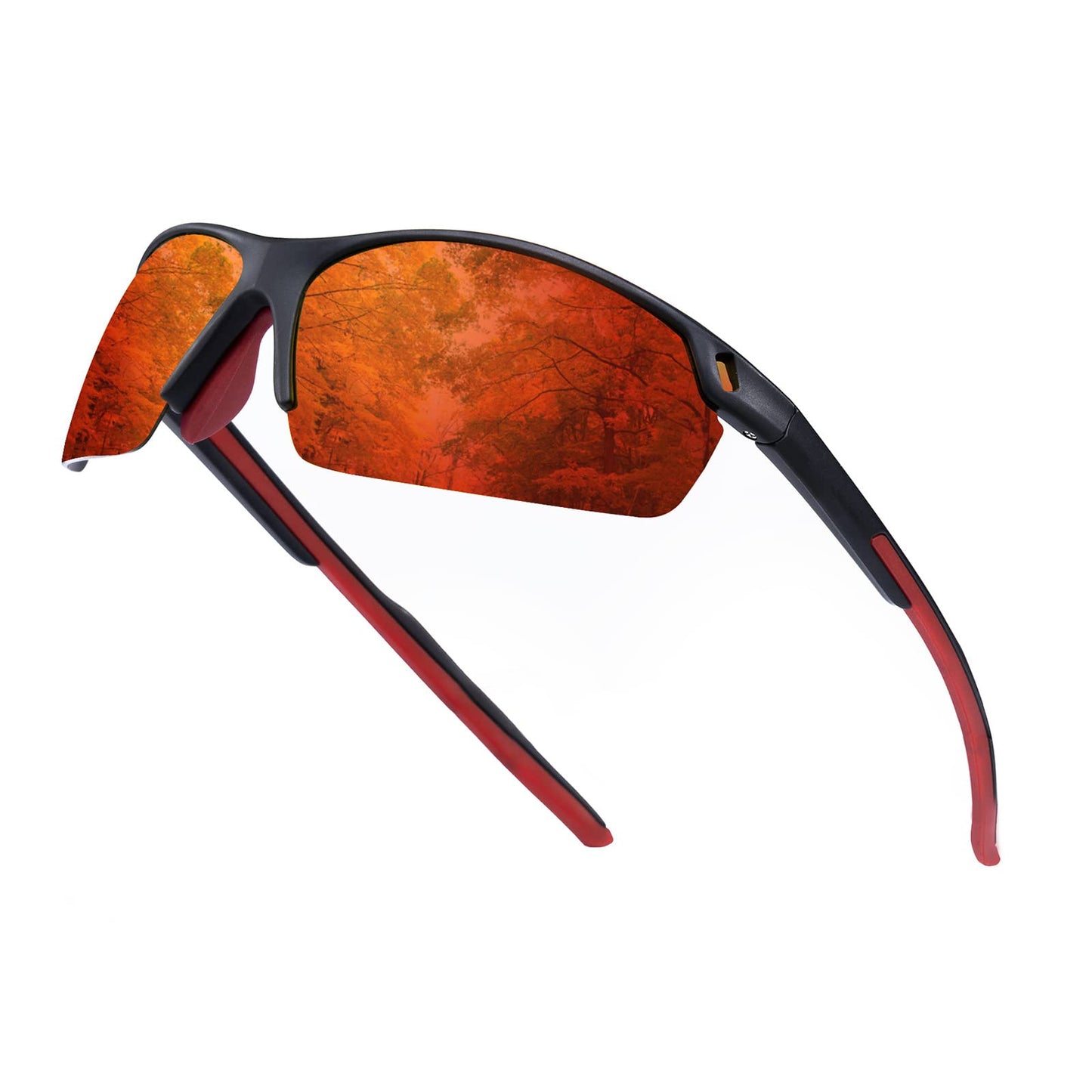 SKYWAY Polarized Sunglasses for Men Women, Wrap Around Sports Sun Glasses Lightweight TR90 Frame UV400 Protection