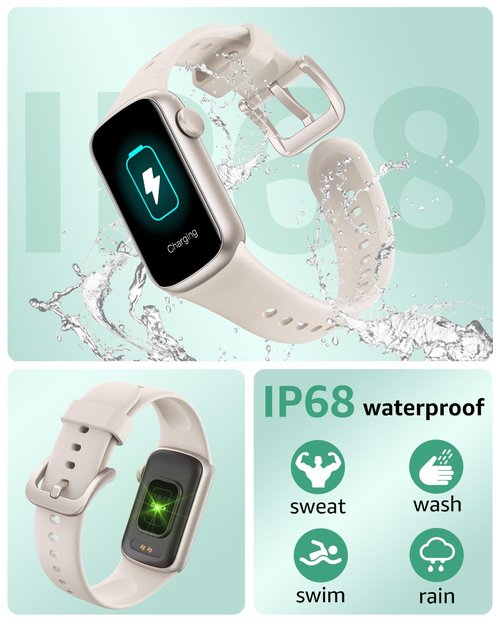 IMFRCHCS Fitness Tracker,Smart Watch with 1.47" Touch Display,137+Sport Modes Fitness Watch with Heart Rate Sleep Monitor, Step Counter,IP68 Waterproof Activity Trackers for Women Men