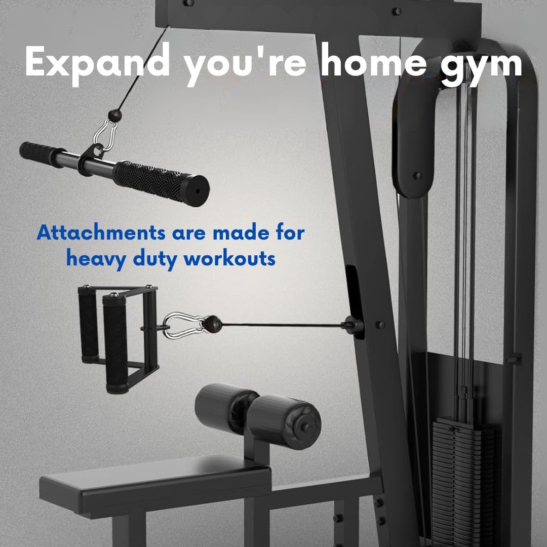Schibs Cable Machine Attachment Set LAT Pulldown Attachments Weight Machine Accessories for Home Gym