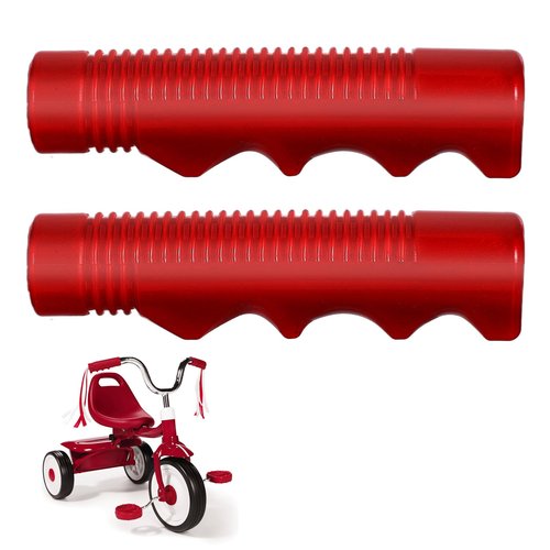 Handlebar Grips Compatible with Radio Flyer Tricycle, 3/4 Inch Bicycle Grip, Kids Non-Slip-Bicycle Handlebar Grips, 1 Pair Red Tricycle HandlebarGrips