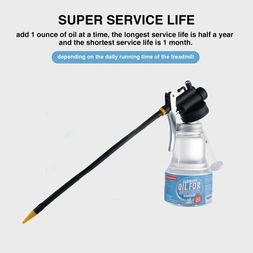 Huangyunming Silicone Treadmill Lubricant for Belt/Lubes |8.45 Ounce, High Temperature Resistant and Stable Lubricant,Treadmill Oil Belt Lubricant，Equipped with Oil Pump and Long Hose, Easy to use