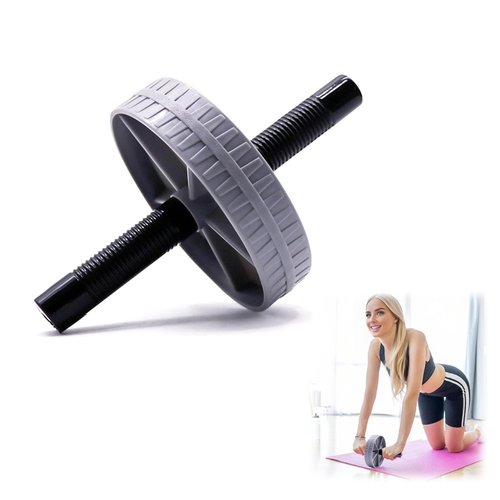 Ab Roller Wheel - Core Fitness Wheel, Ab Workout Equipment for Abdominal & Core Strength Training, Abs Workout Roller, Automatic Rebound Abdominal Muscle Wheel for Men Women (Grey)