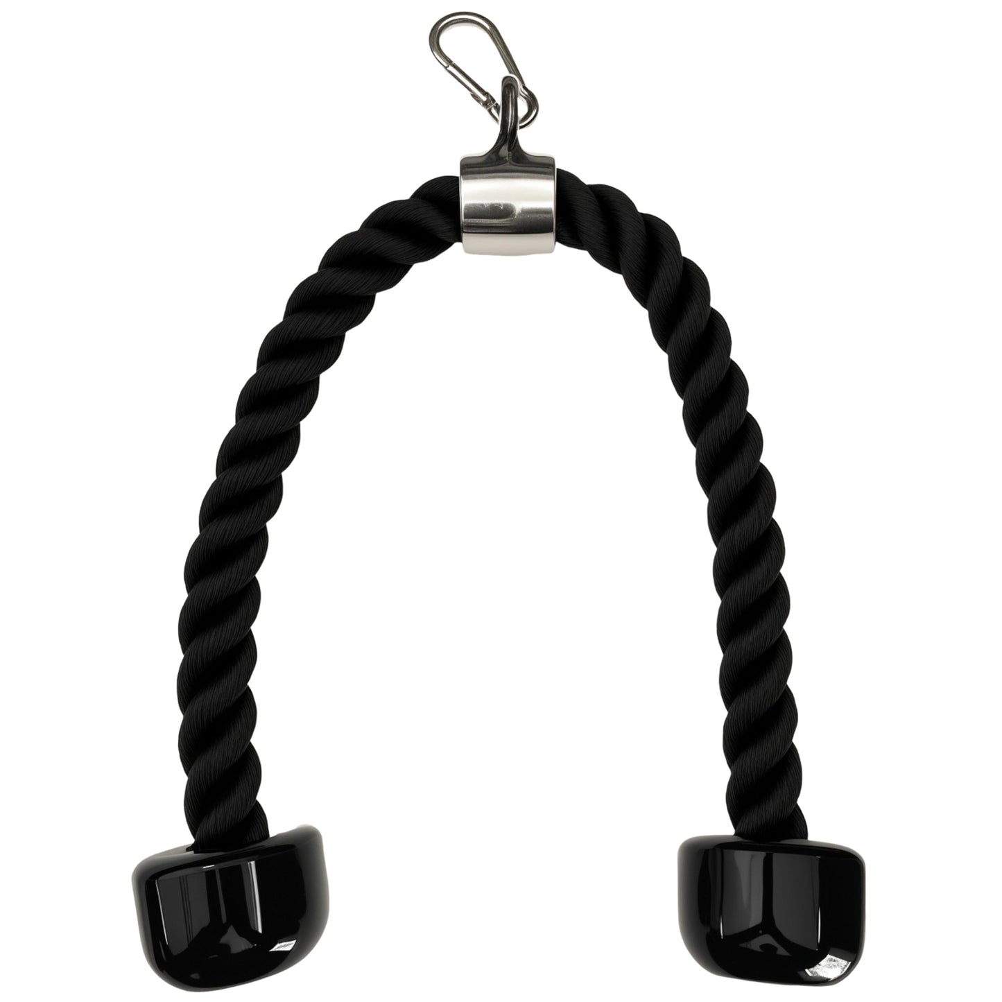 qibylift Deluxe Tricep Rope Pull Down - 27 Inch/14 Inch Rope Length, Easy to Grip & Non Slip Cable Attachment (Black)