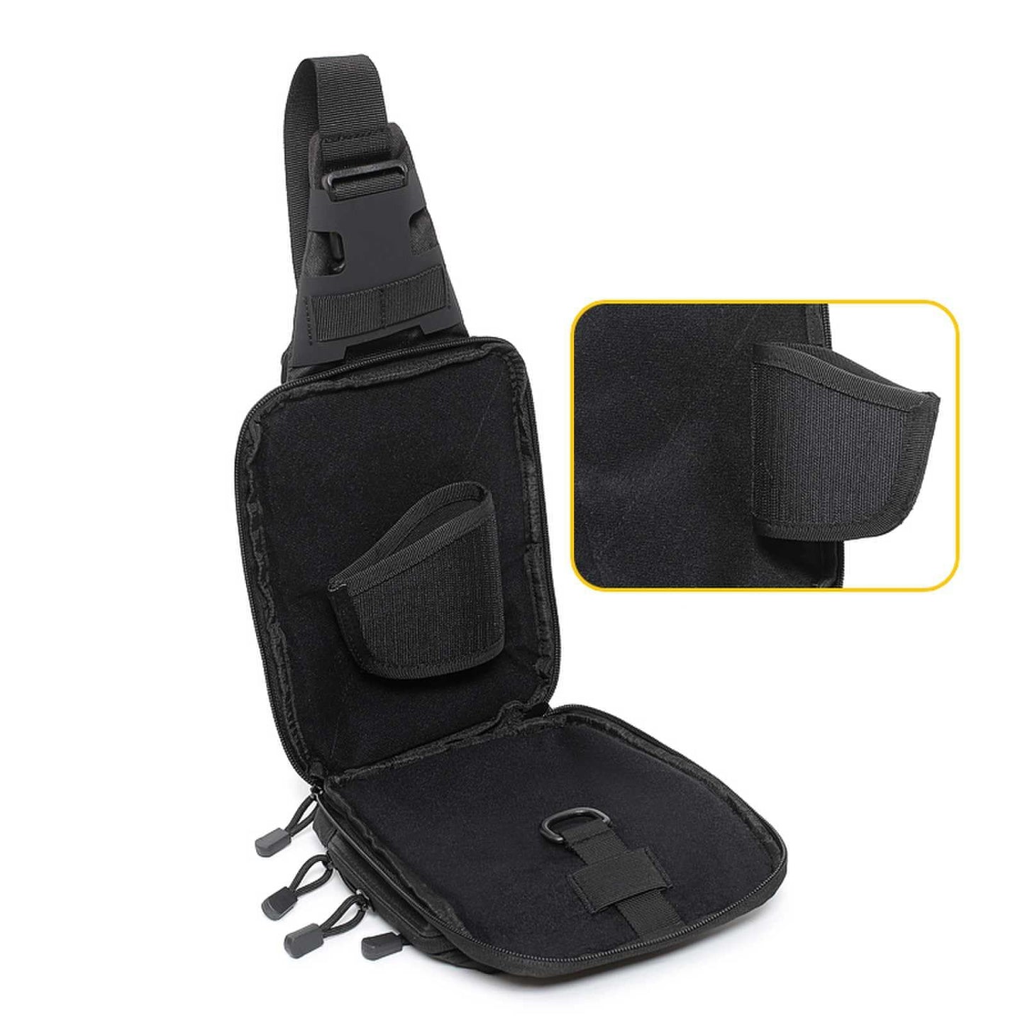 Vdones CCW Concealed Carry Chest Bag with Gun Holster, Adjustable Tactical Sling Bag Crossbody EDC Gun Carry Bag for Men