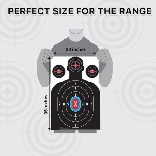Heavy Duty Shooting Targets for Shooting Range - Indoors & Outdoor Targets for Gun Range and Pistol Shooting - Handgun Accessories, 20