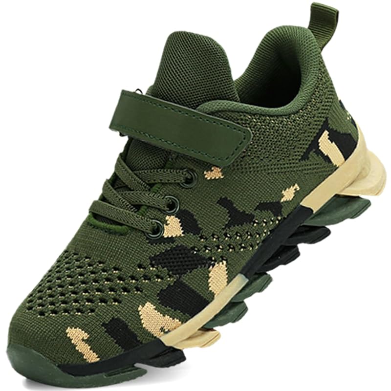 Camouflage Kid Sneakers - Lightweight Breathable Knit Upper, Non-Slip Outsole, CDLHHM Boys Girls Shoes 11 Little Kid