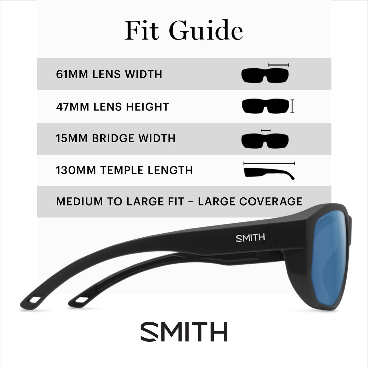 SMITH Outrigger Sunglasses with Chromapop Lenses - Polarized Sunglasses - for Men & Women - Matte Black ChromaPop Glass Polarized Blue Mirror