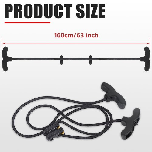 Archerest Crossbow Pull Cord, Crossbow Cocking Rope Device Double Handle Crossbow Drawstring Booster Clip Rope Cocker String Puller Tool Archery Bow Hunting Tools Accessories