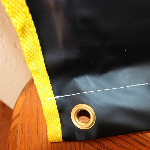 VANTA SPORTS 4'x6' Vinyl Backstop with Strike Zone and Catcher Image for Baseball/Softball, Batting Cage Backdrop and Net Saver