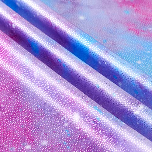Girls 3-4T Pink Galaxy Gymnastics Leotard with Shorts - Sparkle Unicorn Design