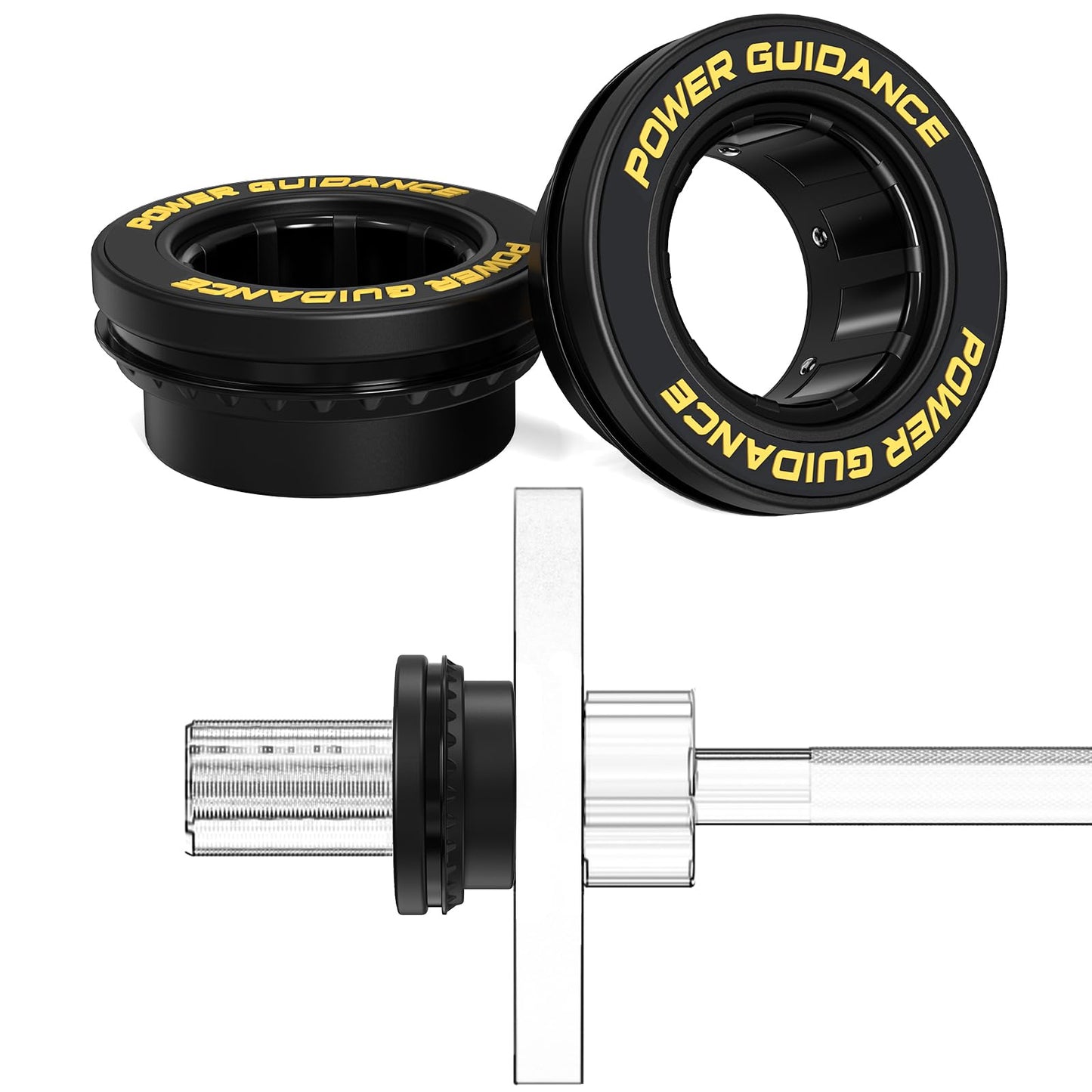 POWER GUIDANCE 50mm Barbell Clamps Barbell Collars, Quick Release Weight Olympic Barbell Clips for Bars, Non-Slip Olympic Barbell Clamps for Workout Weightlifting Fitness Training