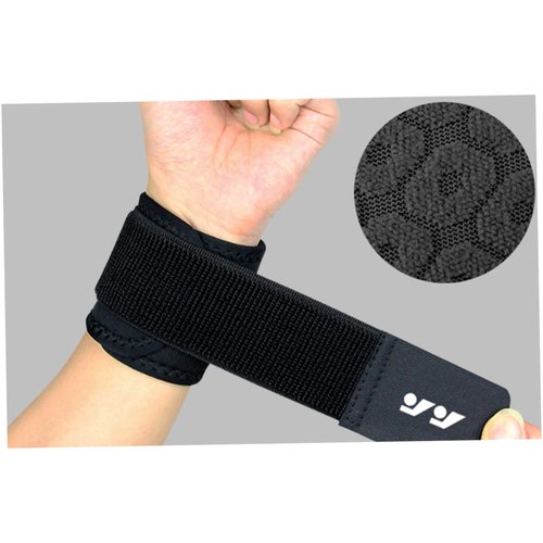 SAFIGLE 1Pc Breathable Fitness Wrist Guard for Sports Weightlifting and Basketball Comfortable Elastic Support Band for Hand Protection Black